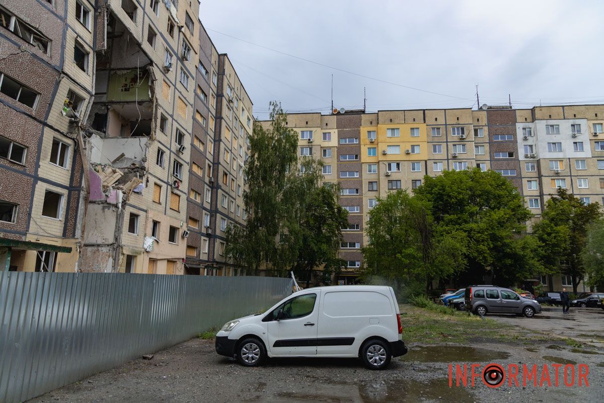 Частичный обвал в многоэтажке
