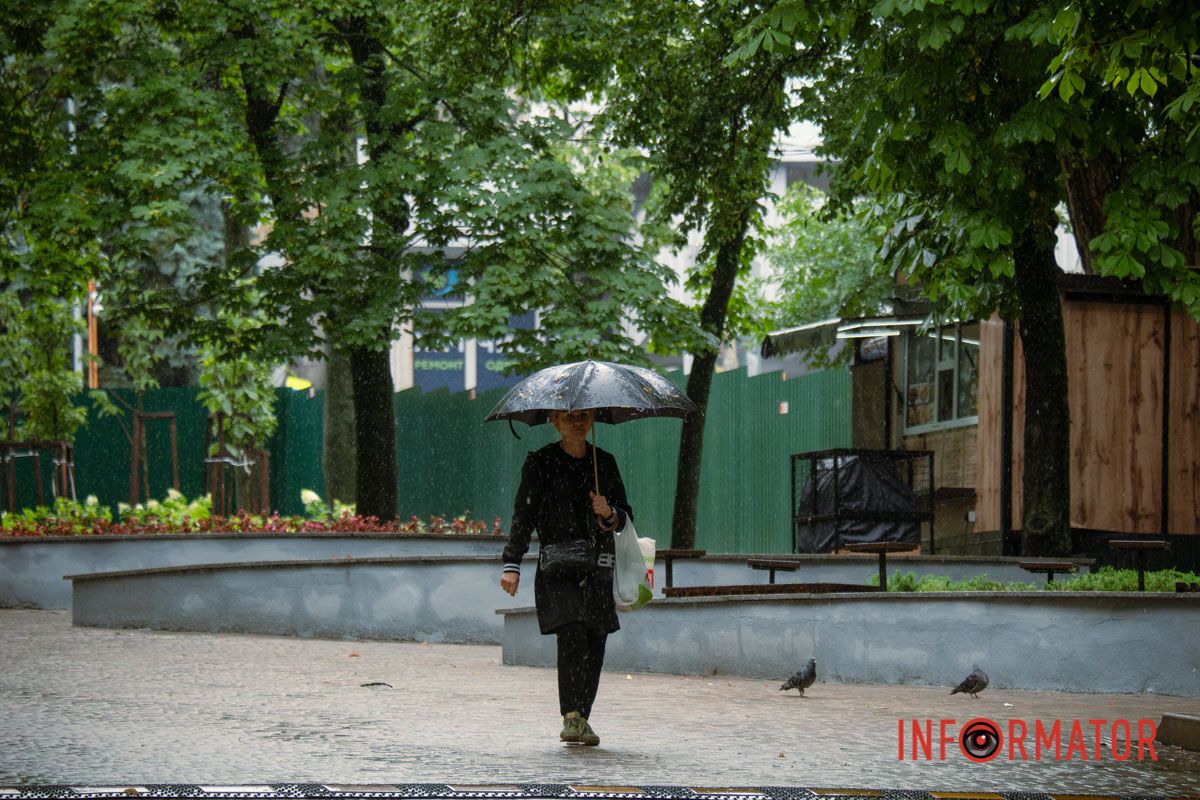 Парасольки захищають від останніх крапель дощу