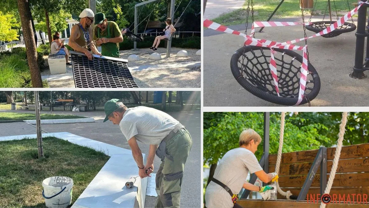 У Дніпрі відновлюють парки та сквери після дій вандалів