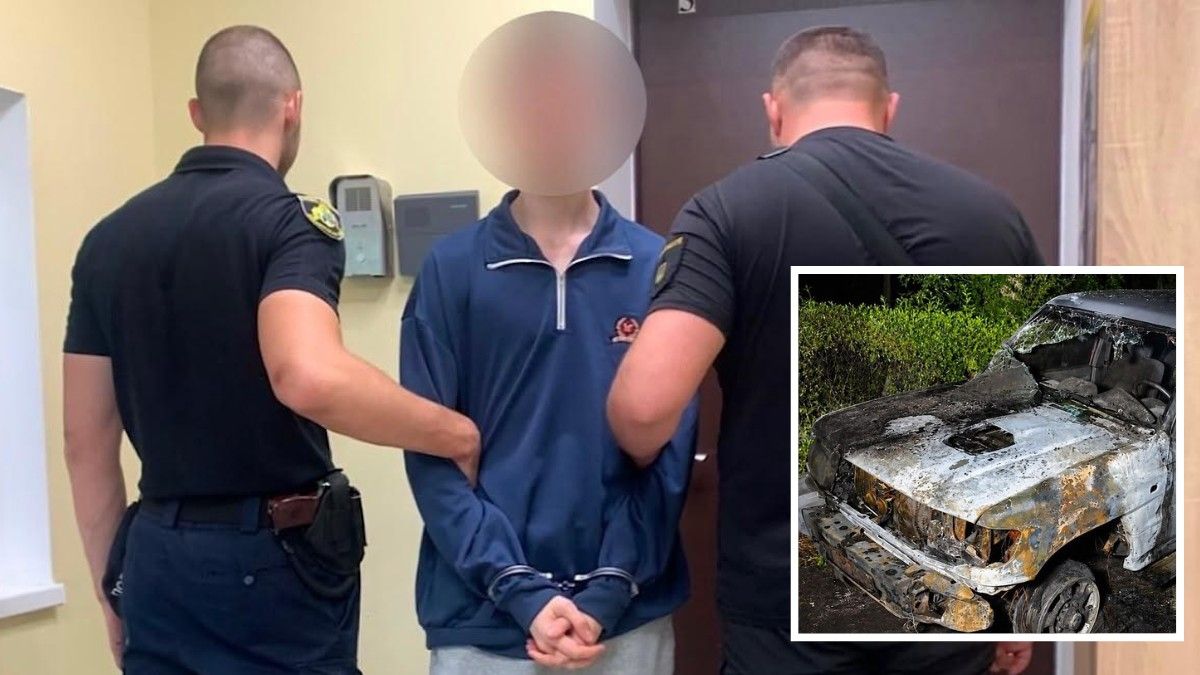 У Дніпрі 16-річний хлопець підпалив машину військового та елітний позашляховик