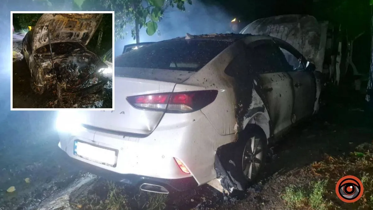 У Дніпрі на вулиці Національної Гвардії серед вночі спалахнув Hyundai: деталі пожежі