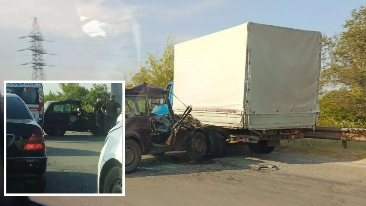 У Кам'янському на мосту зіштовхнулись "Нива" та "ГАЗель": постраждав чоловік