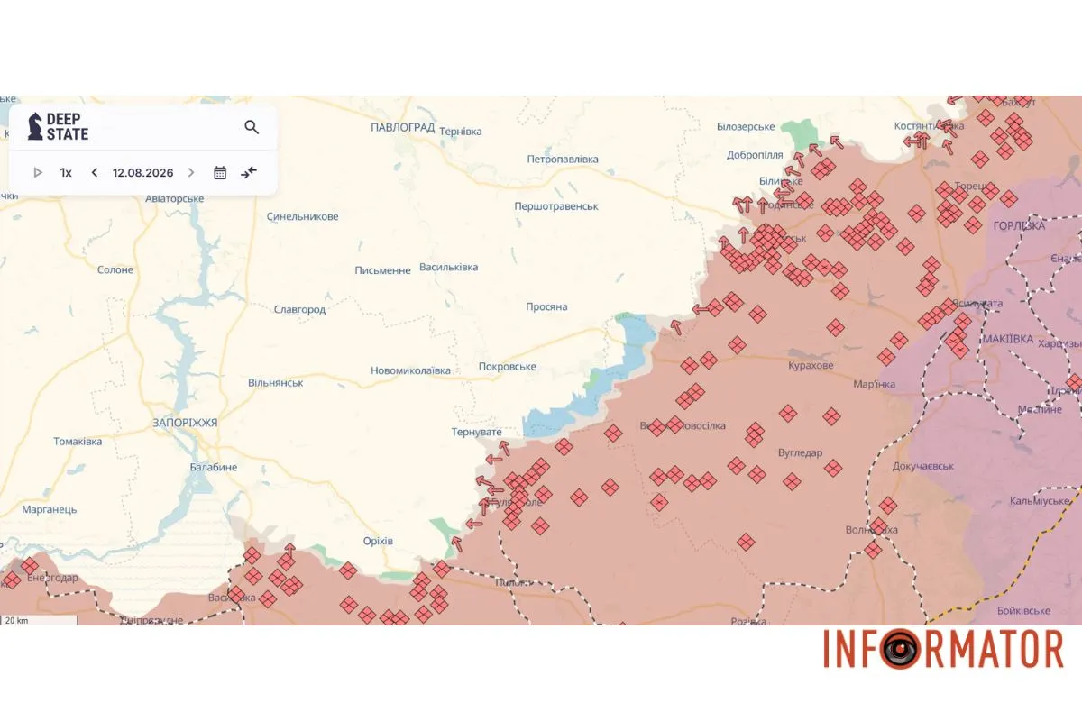 Дані Deepstate за 12 серпня Дані Deepstate за 12 серпня