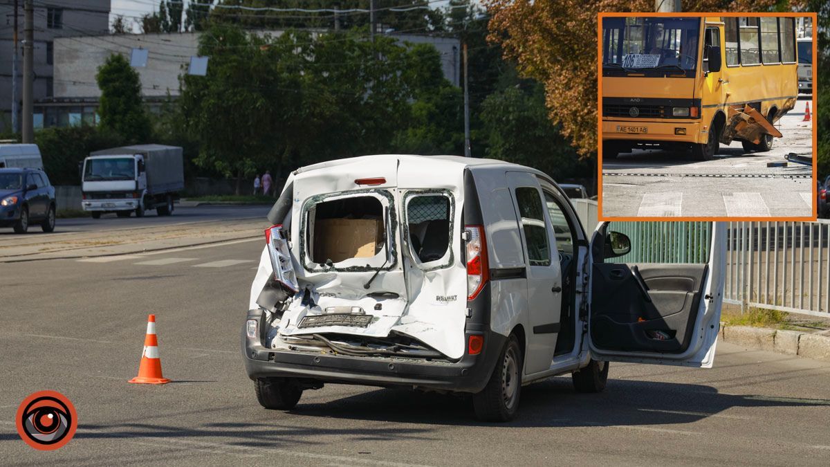 У Дніпрі на Робочій ЗІЛ вʼїхав у Renault та маршрутку №106: постраждали троє людей, працює регулювальник