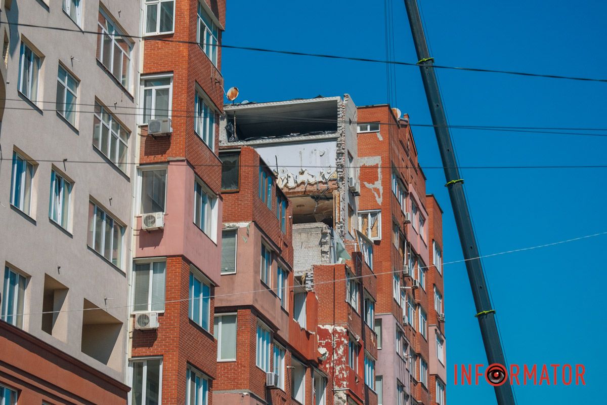 Как выглядит поврежденный ракетным ударом дом на Исполкомовской в ​​Днепре 55