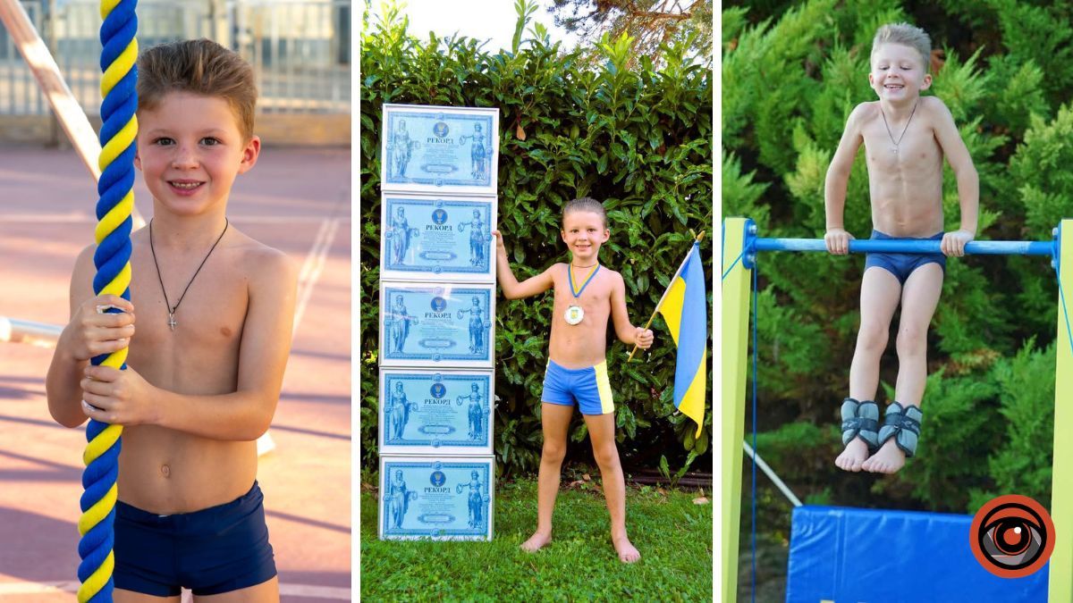 7-річний хлопець з Дніпропетровської області встановив п'ять силових рекордів заради миру