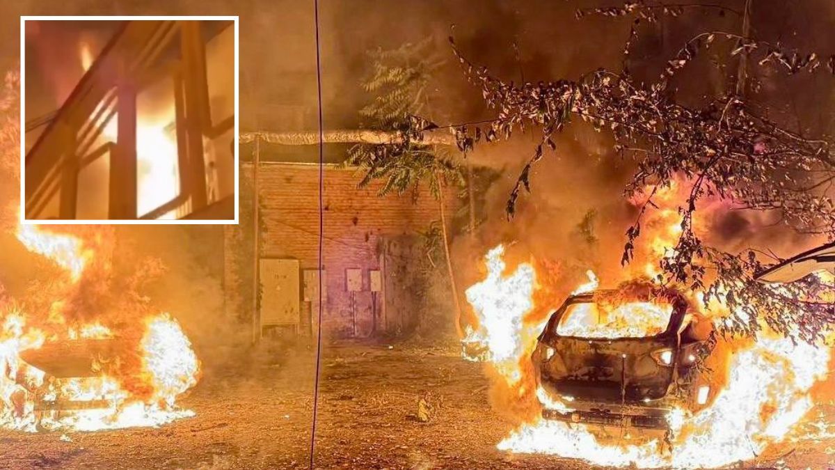 Ворог вдарив по Дніпру реактивним дроном: палає автівка та під’їзд будинку, працюють рятувальники