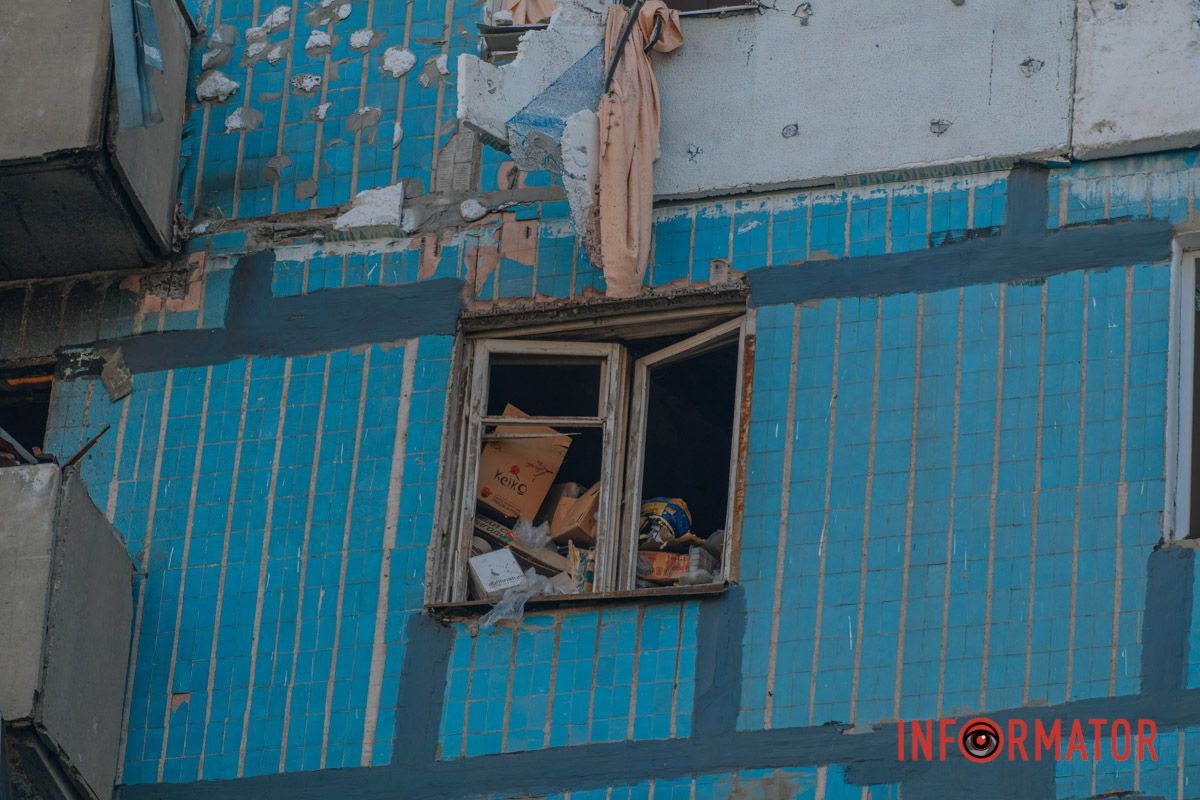 Удар російського дрона по багатоповерхівці 11 жовтня у Дніпрі: фото наслідків атаки 5