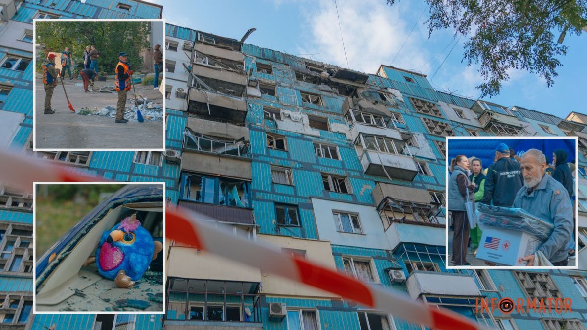 Удар російського дрона по багатоповерхівці 11 жовтня у Дніпрі: фото наслідків атаки
