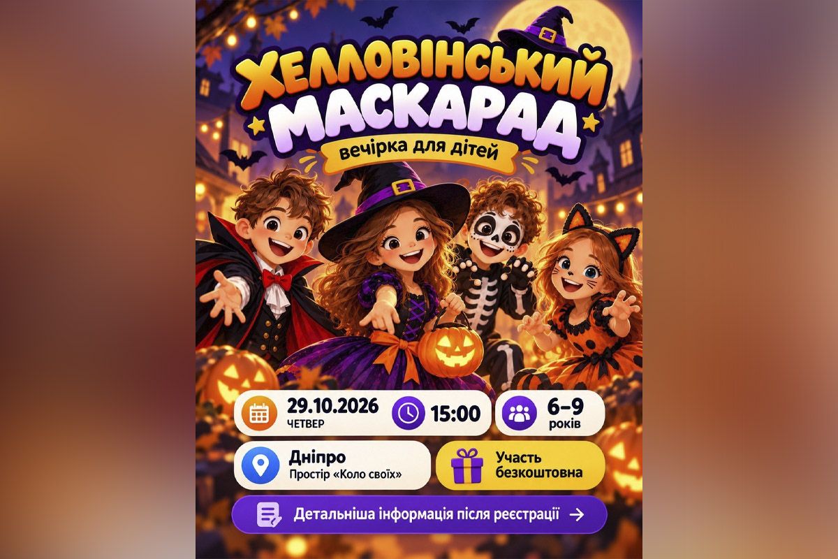 Геловинский маскарад для детей 6-9 лет