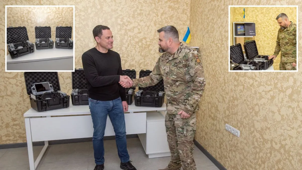 Кам’янське передало воїнам 3-ї ОШБр дрони DJI Matrice 4T в межах програми “Допомога фронту”