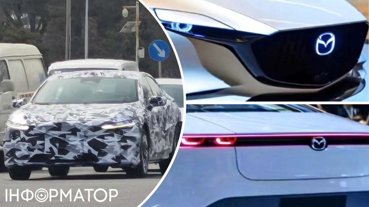 Передню частину оформлено у фірмовій стилістиці Mazda, а задньою авто нагадує, радше, фастбек Передню частину оформлено у фірмовій стилістиці Mazda, а задньою авто нагадує, радше, фастбек