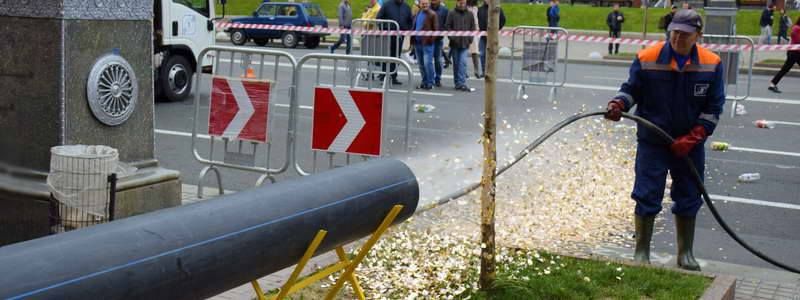 В центре Киева показали, как бродят роботы под землей