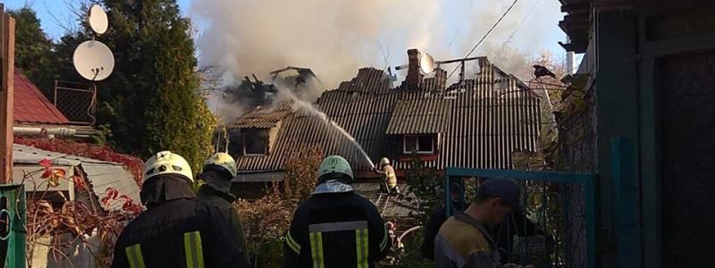 В Киеве в Соломенском районе горел частный дом