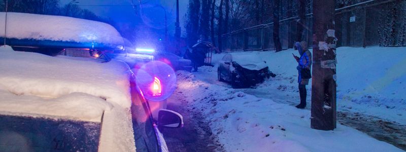 В Киеве на Науки столкнулись Lancia и Volkswagen: погибла собака