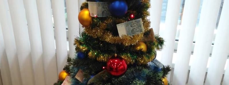 В Киеве в Верховной Раде елку украсили деньгами: реакция соцсетей