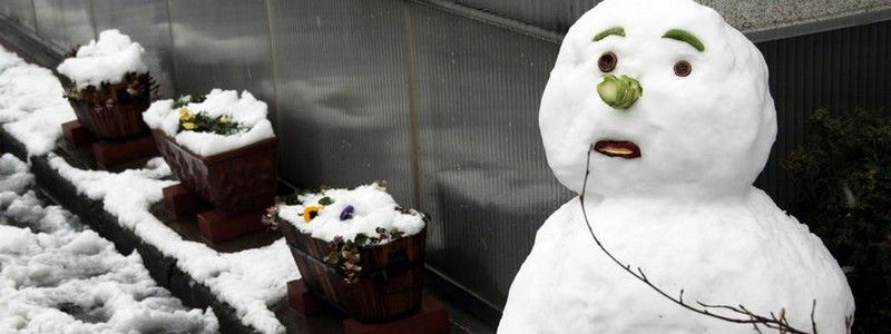 В Киеве пошел снег