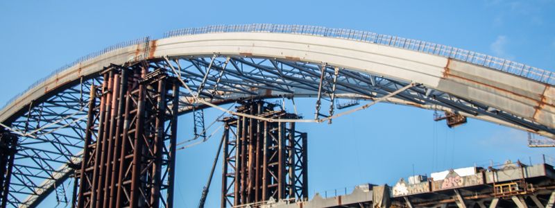 Как выглядит Подольский мост в Киеве перед демонтажем временных опор