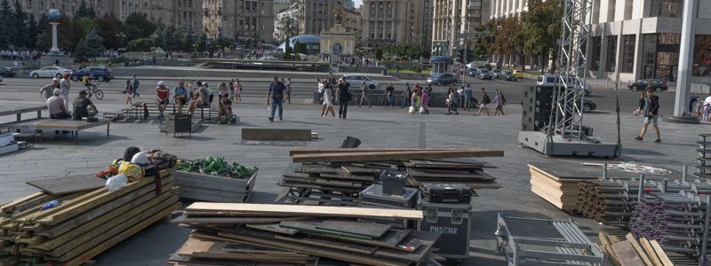 День Независимости 2019 в Киеве: как на Майдане готовятся к празднику