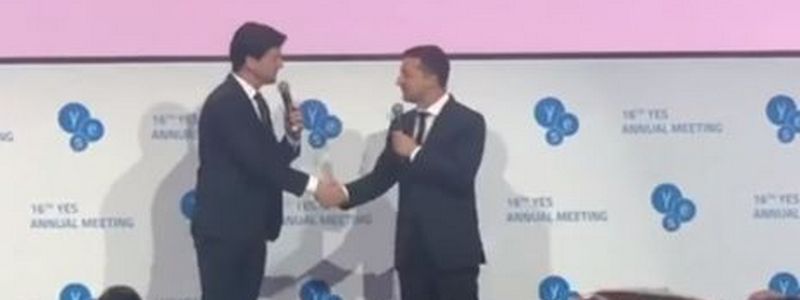 "А почему вы меня имитируете?": Зеленский пообщался с двойником на форуме YES 2019 в Киеве