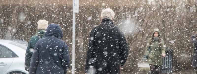 В Киеве пошел снег