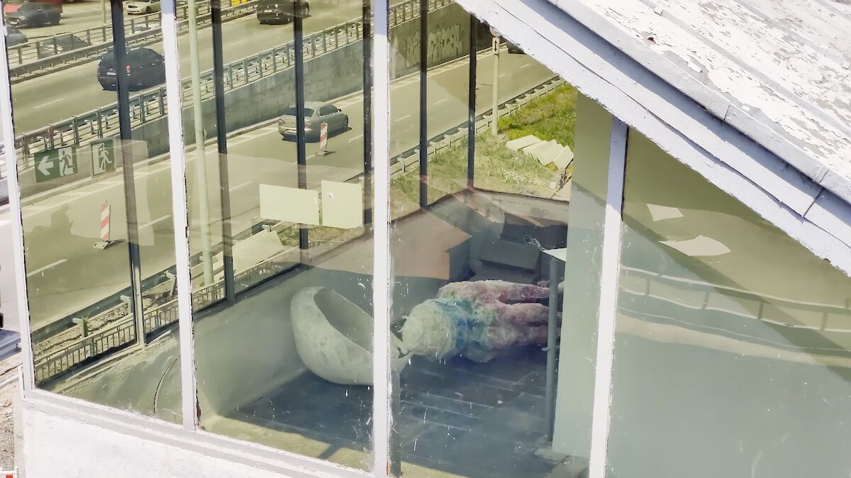 В Киеве на станции метро "Днепр" разбилась новая гигантская медуза