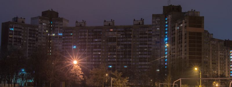 Особый взгляд на жилмассивы Киева: как ночью выглядят Теремки