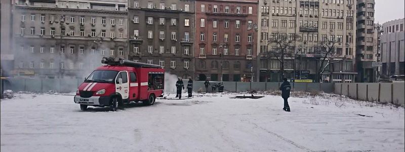 На Крещатике загорелась «ночлежка» бездомных