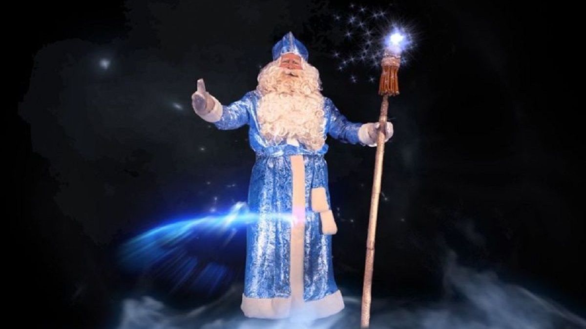 В центре Киева появилась голограмма Святого Николая