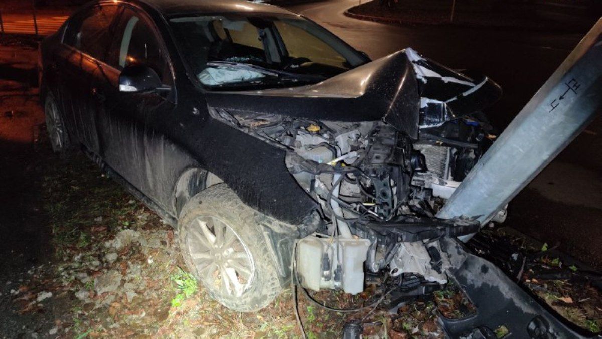 В Киеве на Вернадского девушка на Renault влетела в столб