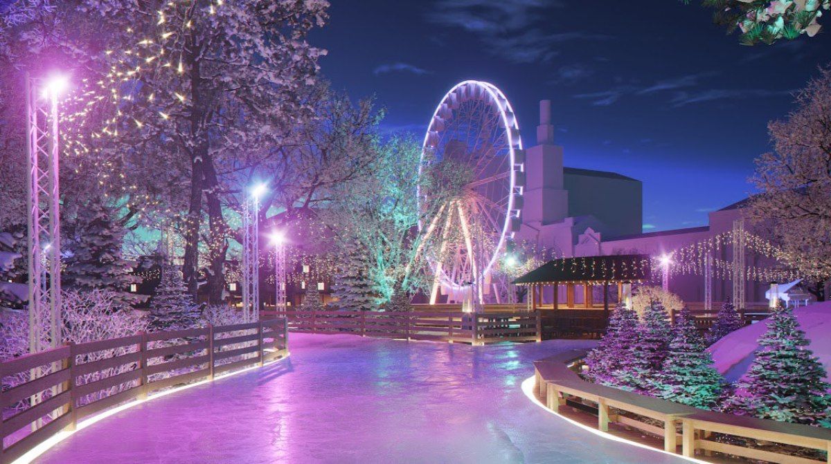 Уникальный каток, горка и тысячи фонариков: чем в этом году удивит рождественский городок на Подоле