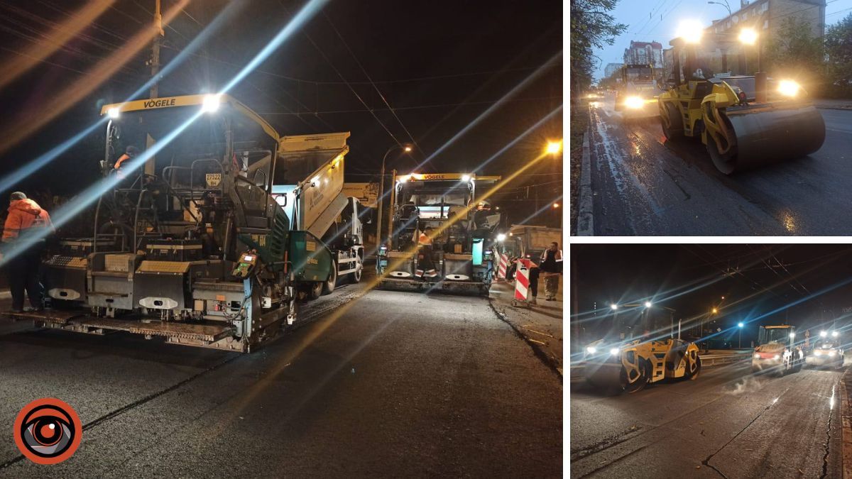 У Києві на вулиці Щербаківського облаштували новий асфальт
