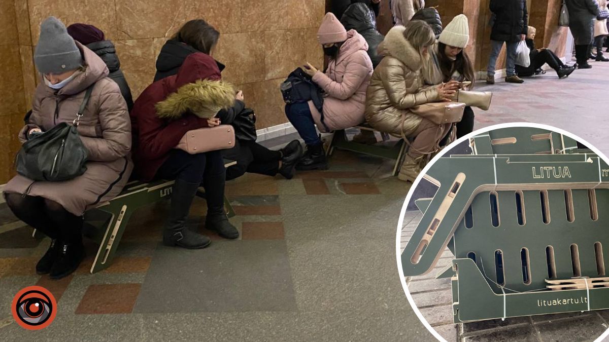 У Києві на 18 станціях метро під час тривог встановлюватимуть додаткові модульні лави