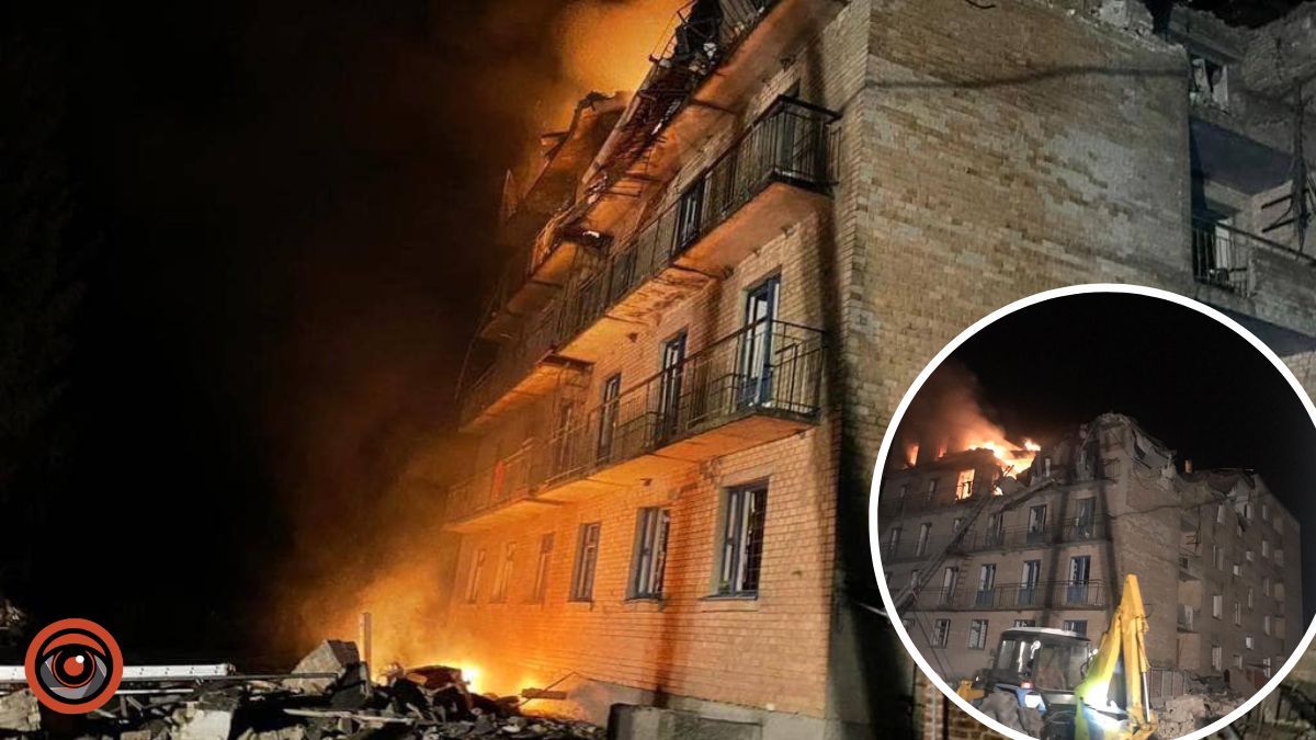 Атака дронами на Київщину 22 березня: під завалами зруйнованих гуртожитків знаходяться люди