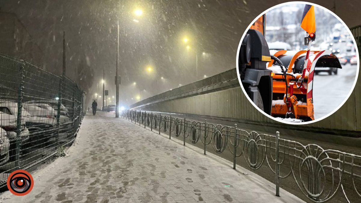 У Києві через снігопад комунальники посили роботу: дорожники обробляють вулиці, мости і тротуари