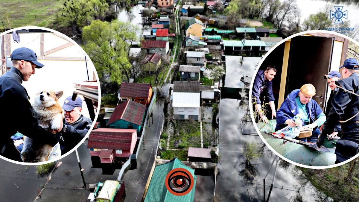 Евакуюють родини з тваринами, підвозять воду та їжу: як виглядає зараз затоплене село Київщини