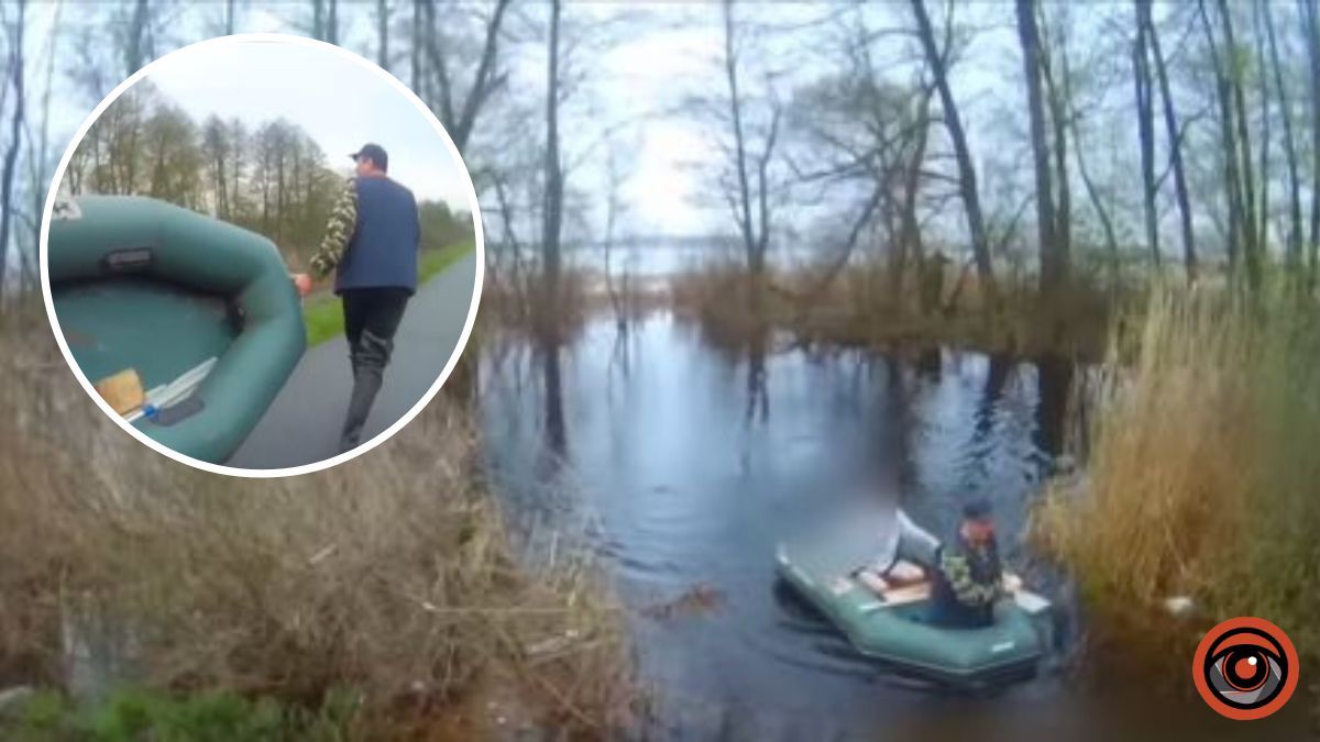 На Київщині чоловік пробив свій човен і ледь не затонув з ним