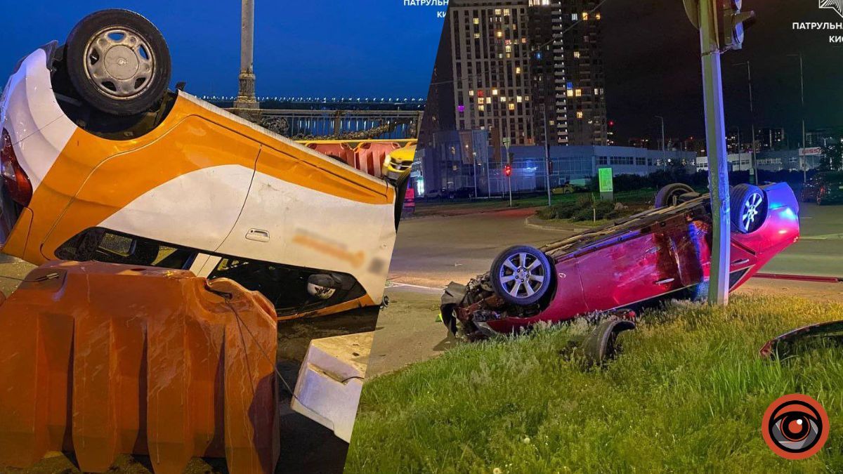 У Києві за минулі вихідні автомобілі тричі переверталися на дах: обставини ДТП
