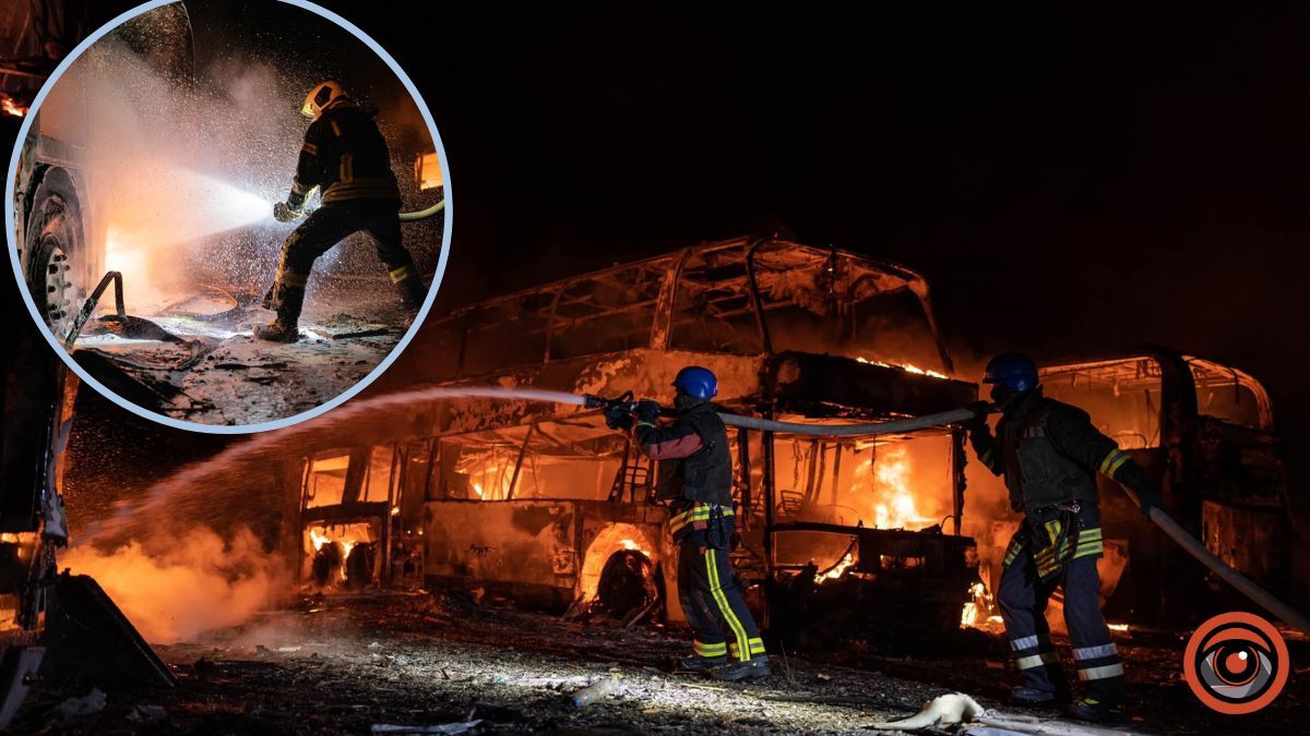 У Києві внаслідок ракетного удару сталась масштабна пожежа: фото з місця