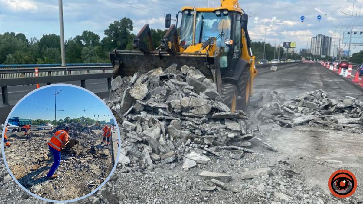 У Києві проводять капітальний ремонт мосту через р. Десенка: працюють цілодобово