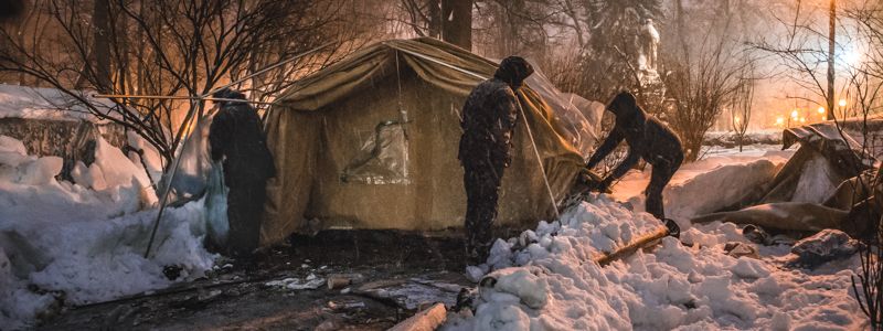 палаточный городок под Радой