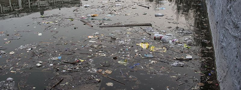 В Киеве озеро в Соломенском районе превратили в свалку