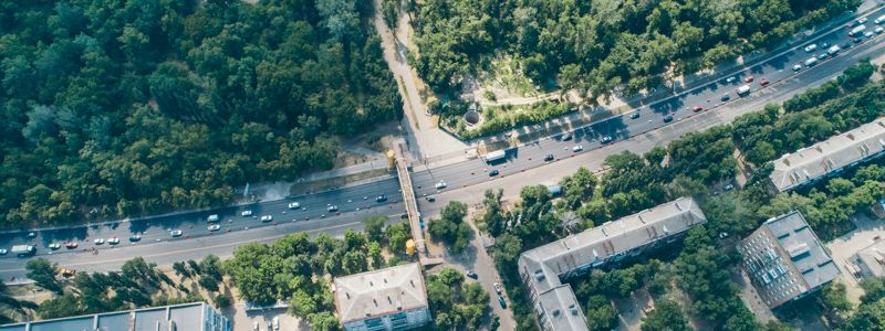 Капремонт на Телиги в Киеве с высоты: как выглядит дорога сейчас