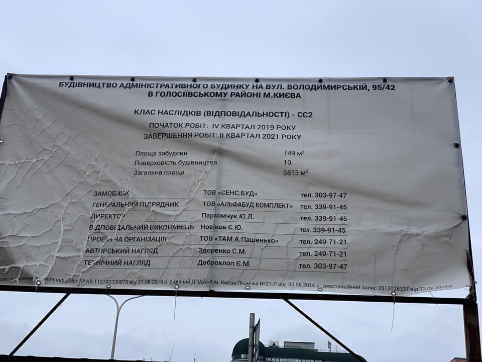 На сусідній ділянці будує офісний центр родина Ігоря Кушніра