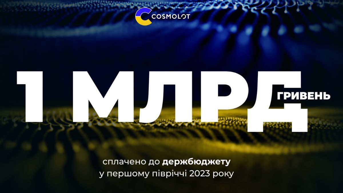 Компанія COSMOLOT спрямувала понад 1 млрд грн до держбюджету у І півріччі 2023 року