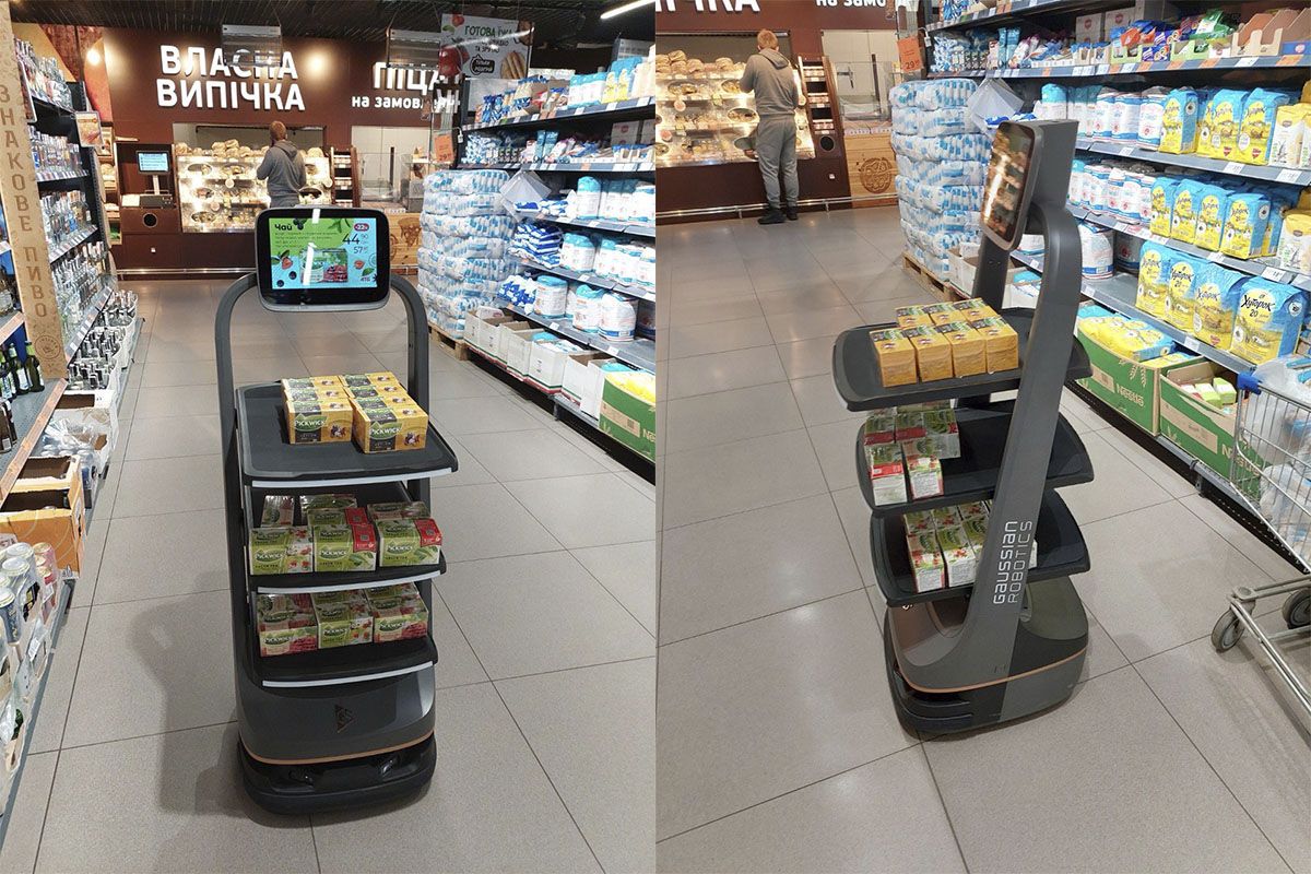 В магазинах 