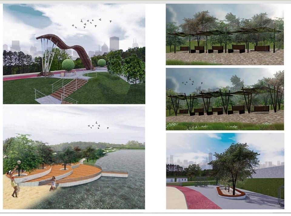 Парк біля озера буде окрасою району. Парк біля озера буде окрасою району.