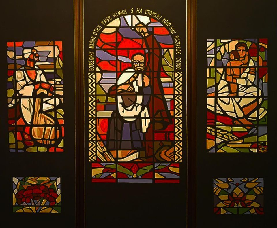 Так выглядел витраж с Шевченко. Фото: "Украинский Дом"