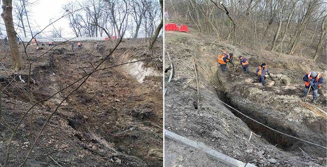 На фотографиях заметен настоящий масштаб смещения. Фото СУППР