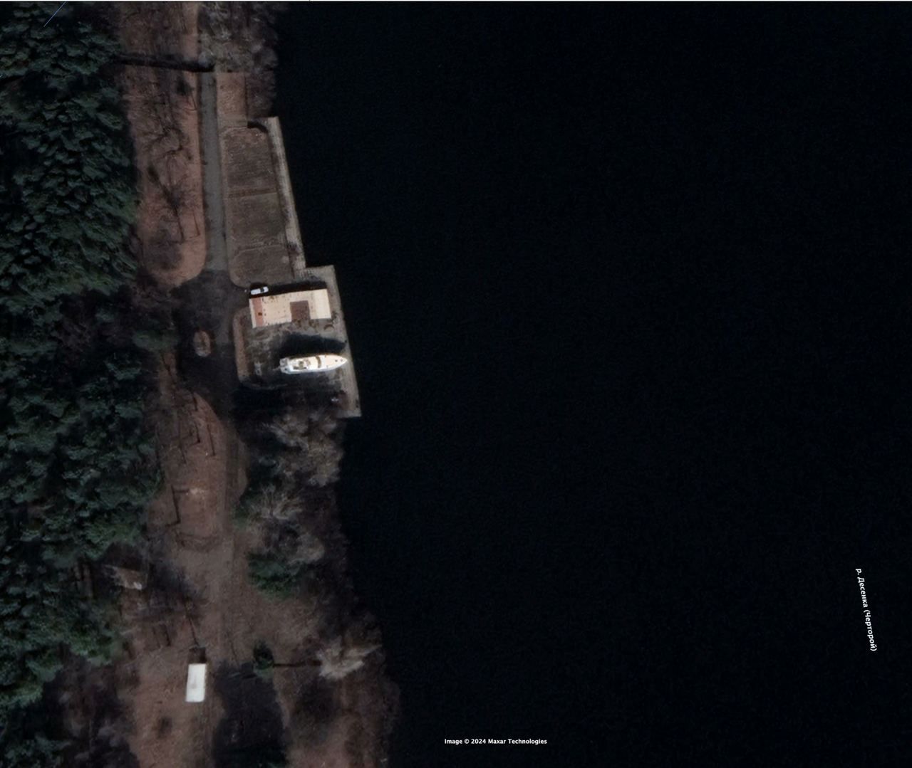 Яхту видно також у застосунку Google Earth Яхту видно також у застосунку Google Earth